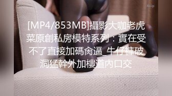 [MP4/853MB]攝影大咖老虎菜原創私房模特系列：實在受不了直接加碼肏逼_牛仔褲破洞猛幹外加樓道內口交